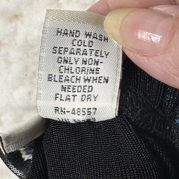 Vtg French Laundry Skirt Women Sz S Black Maxi Floral Boho Cottage Fairy 90s Y2K - Picture 5 of 8